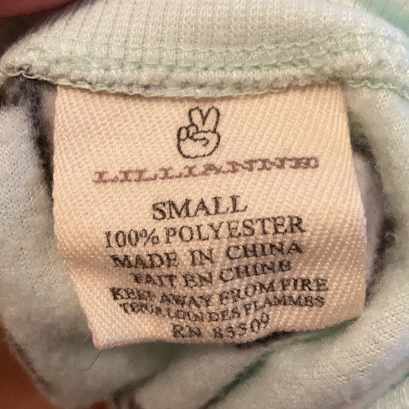 Alpaca sleep romper in mint by Lillianne size SM - Picture 5 of 6